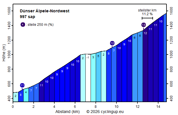 Profil Dünser Älpele-Nordwest