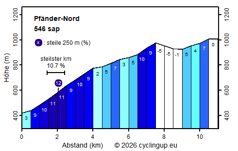 Profil Pfänder-Nord