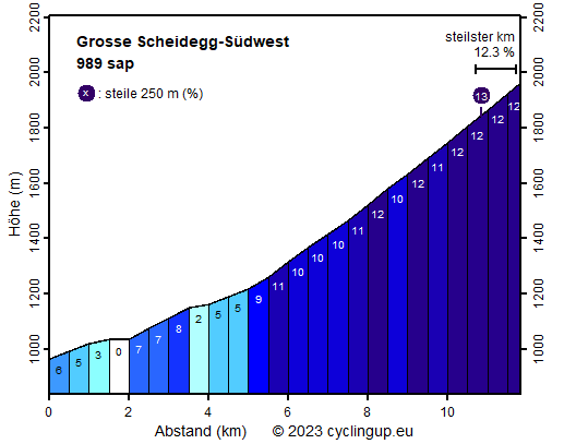 Profil Grosse Scheidegg-Südwest