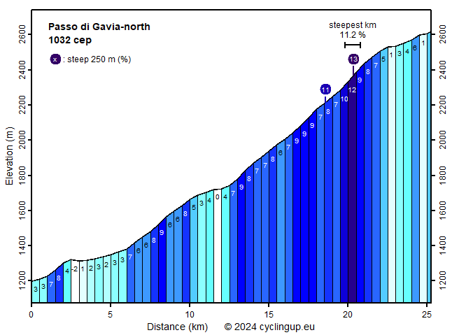 Profile Passo di Gavia-north