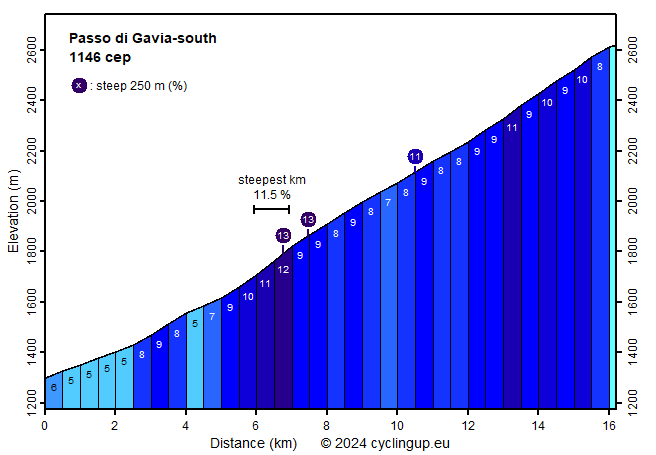 Profile Passo di Gavia-south