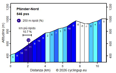 Profilo Pfänder-Nord