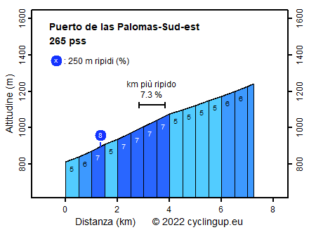 Profilo Puerto de las Palomas-Sud-est