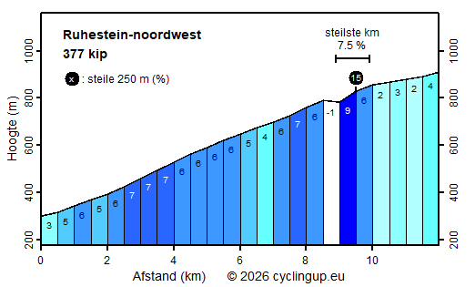 Profiel Ruhestein-noordwest