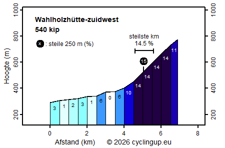 Profiel Wahlholzhütte-zuidwest